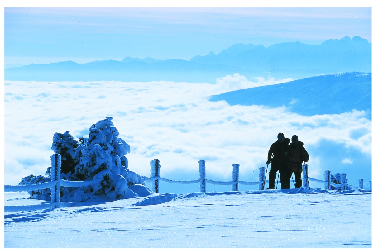 Hiking in winter